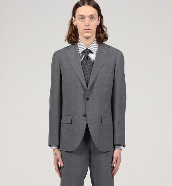 TOMORROWLAND MENS「Super120'sウールポリエステル シングルブレステッド2Bジャケット」|テーラードジャケット|