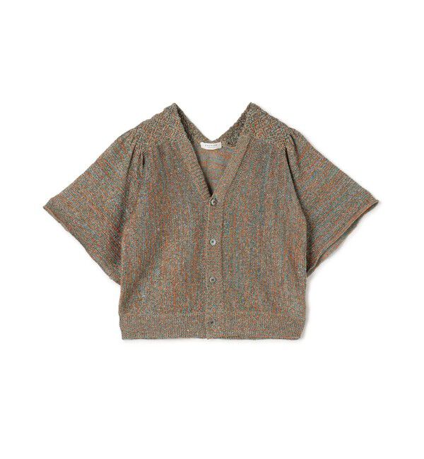 MACPHEE「ルレックスミックス Vネックカーディガン」|カーディガン|53 グリーン