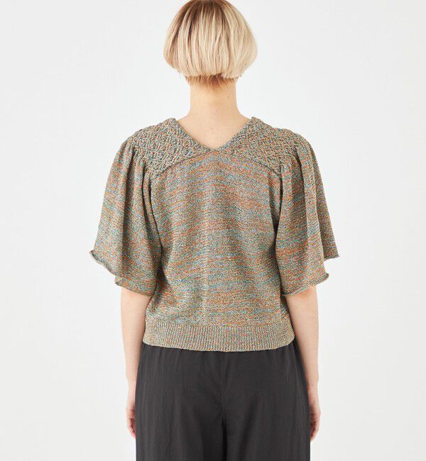 MACPHEE「ルレックスミックス Vネックカーディガン」|カーディガン|