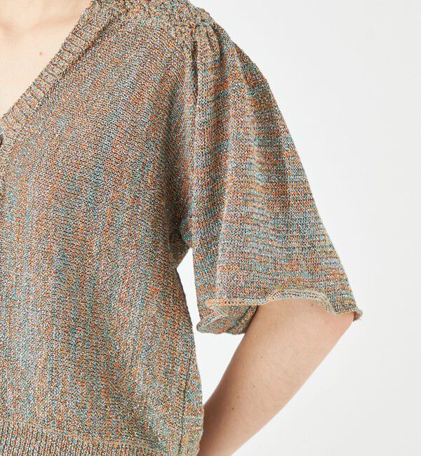 MACPHEE「ルレックスミックス Vネックカーディガン」|カーディガン|