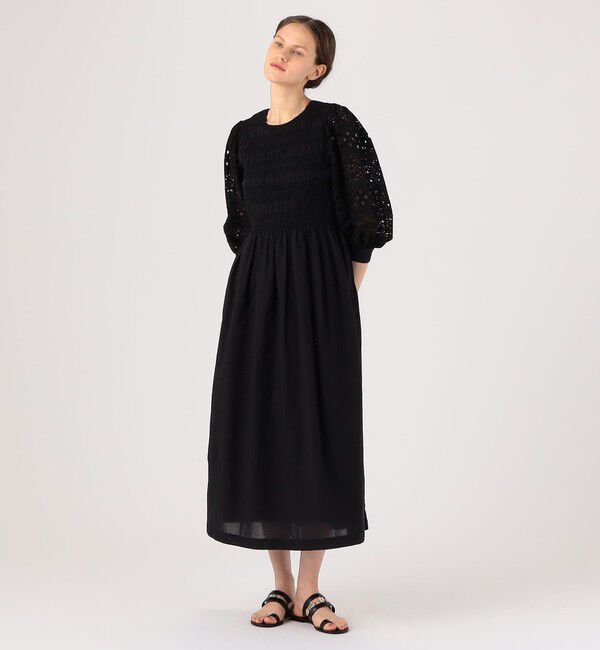 TOMORROWLAND BUYING WEAR「【別注】ne Quittez pas BLACK &times; TOMORROWLAND カットワークスリーブドレス」|ワンピース|