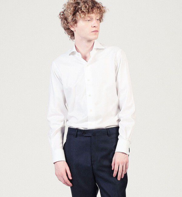 TOMORROWLAND MENS「120/2ロイヤルオックス ワイドスプレッドカラーシャツ」|シャツ・ブラウス|