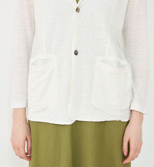 GALERIE VIE「リネンジャージー カーディガンジャケット」|カーディガン|