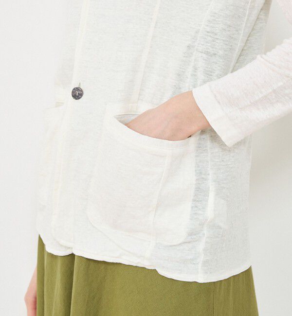 GALERIE VIE「リネンジャージー カーディガンジャケット」|カーディガン|