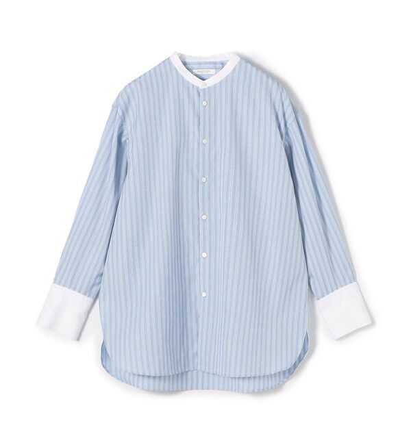 MACPHEE「コットンブロード バンドカラーシャツ」|シャツ・ブラウス|62 ライトブルー系