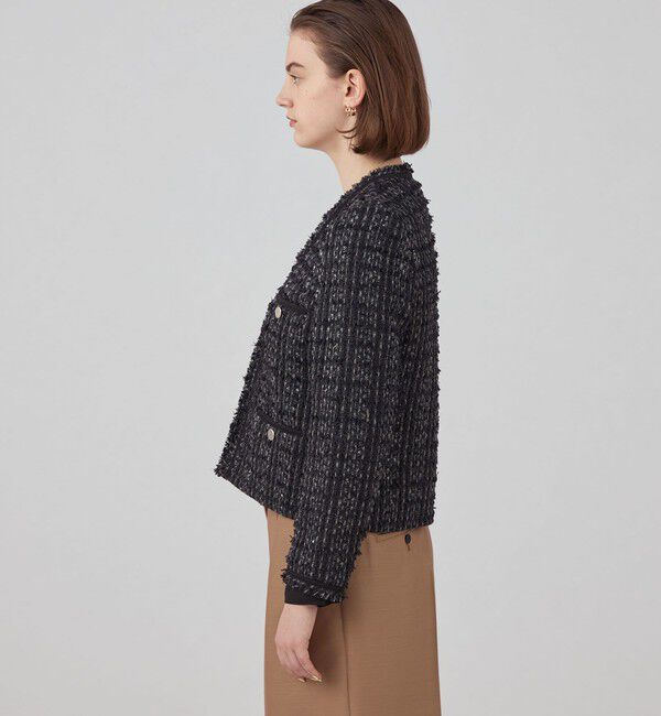 Ballsey「Viola カラーレスジャケット」|ノーカラージャケット|