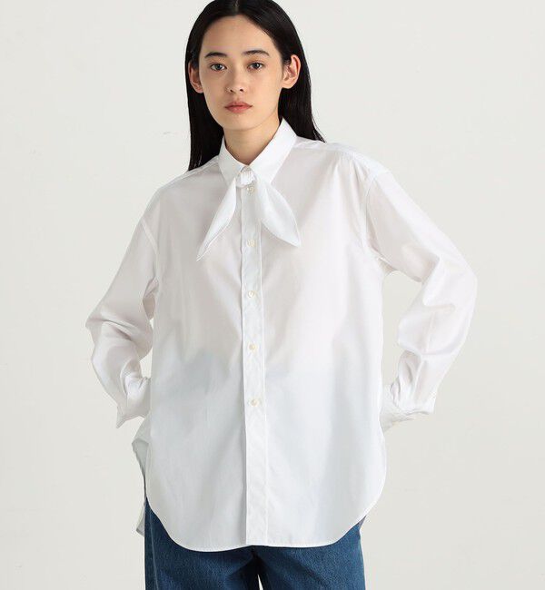 Edition「スーピマコットン スカーフタイブラウス」|シャツ・ブラウス|