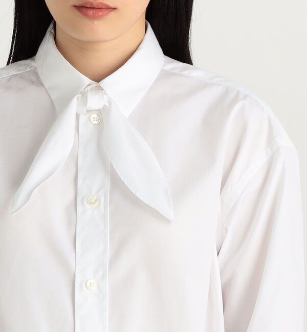 Edition「スーピマコットン スカーフタイブラウス」|シャツ・ブラウス|