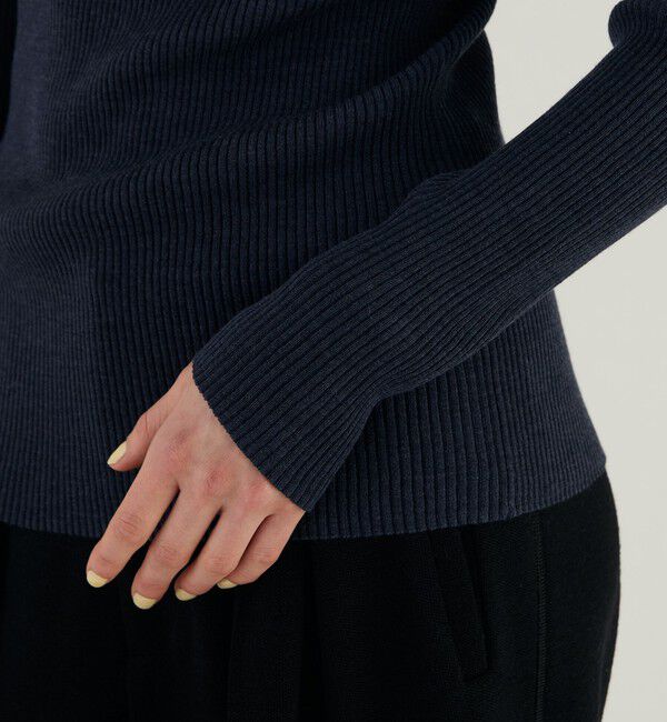 GALERIE VIE「プルミエールウールリブ ビルドネックプルオーバー」|ニット・セーター|