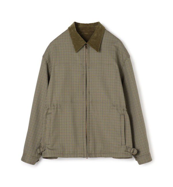 TOMORROWLAND MENS「ポリエステル ガンクラブチェックブルゾン」|ブルゾン・スタジャン|58 ダークグリーン系