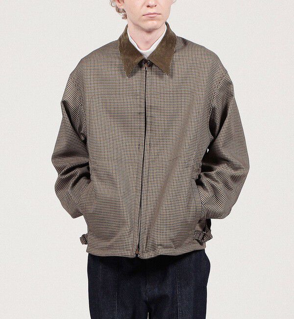 TOMORROWLAND MENS「ポリエステル ガンクラブチェックブルゾン」|ブルゾン・スタジャン|