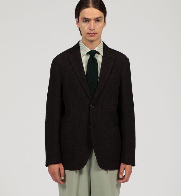 TOMORROWLAND MENS「ウールメッシュ シングルブレステッド2Bジャケット」|テーラードジャケット|