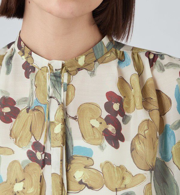 TOMORROWLAND collection「ストーンガーデンプリント ボウタイブラウス」|シャツ・ブラウス|