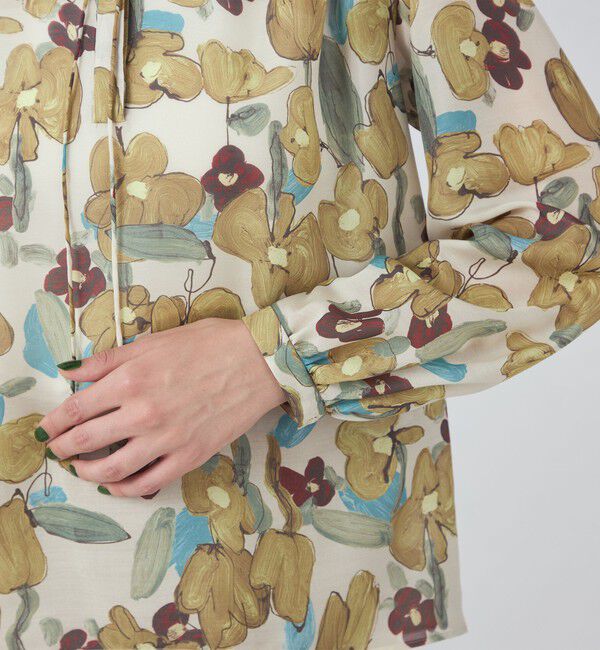 TOMORROWLAND collection「ストーンガーデンプリント ボウタイブラウス」|シャツ・ブラウス|