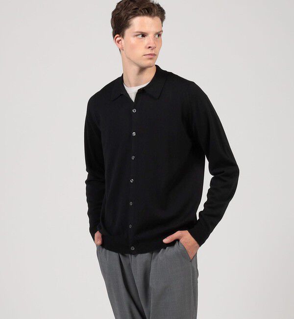 TOMORROWLAND BUYING WEAR「JOHN SMEDLEY 24G EASY FIT ウール ニットシャツ TIBOR」|ニット・セーター|