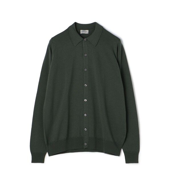 TOMORROWLAND BUYING WEAR「JOHN SMEDLEY 24G EASY FIT ウール ニットシャツ TIBOR」|ニット・セーター|57 カーキ