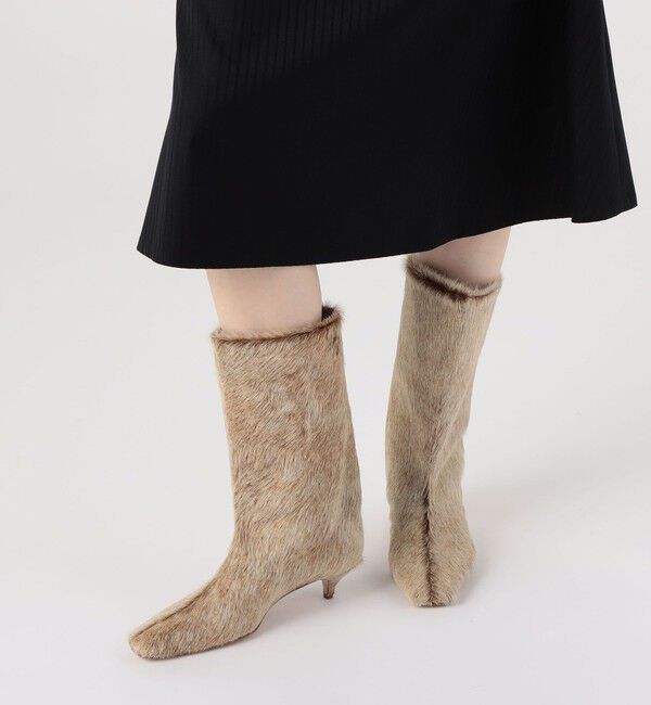 TOMORROWLAND GOODS「NEBULONI E. スクエアトゥーミドルブーツ」|ロングブーツ|