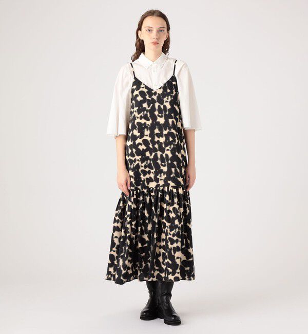 MACPHEE「ブルリープリント ティアードキャミソールワンピース」|ワンピース|