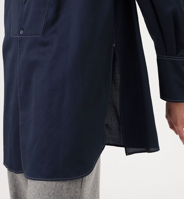 MACPHEE「コットンサティーン チュニックシャツ」|シャツ・ブラウス|