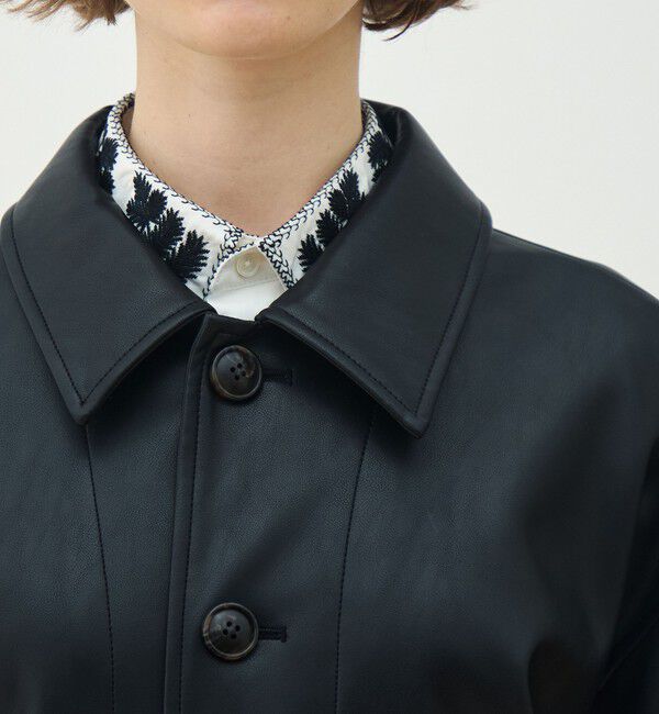 MACPHEE「レザーライク カバーオール」|ブルゾン・スタジャン|