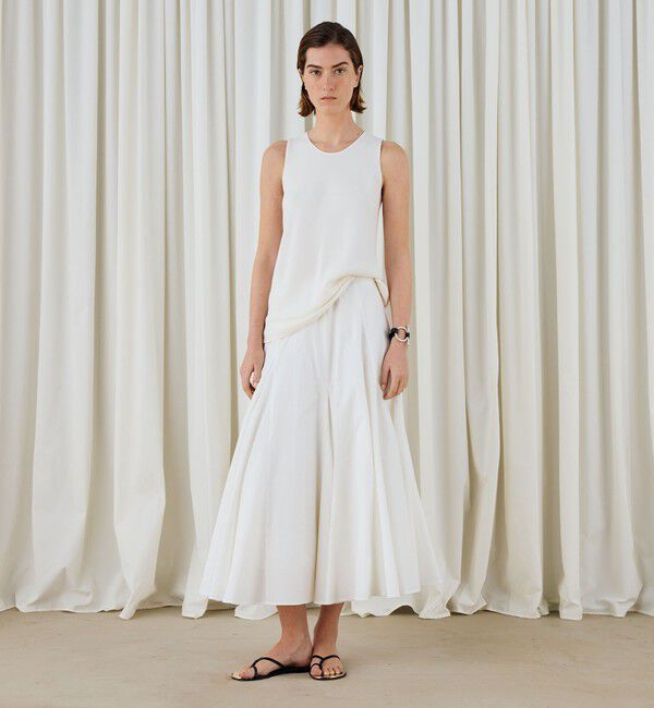 DES PRES「ライトダブルクロス ノースリーブトップス」|シャツ・ブラウス|