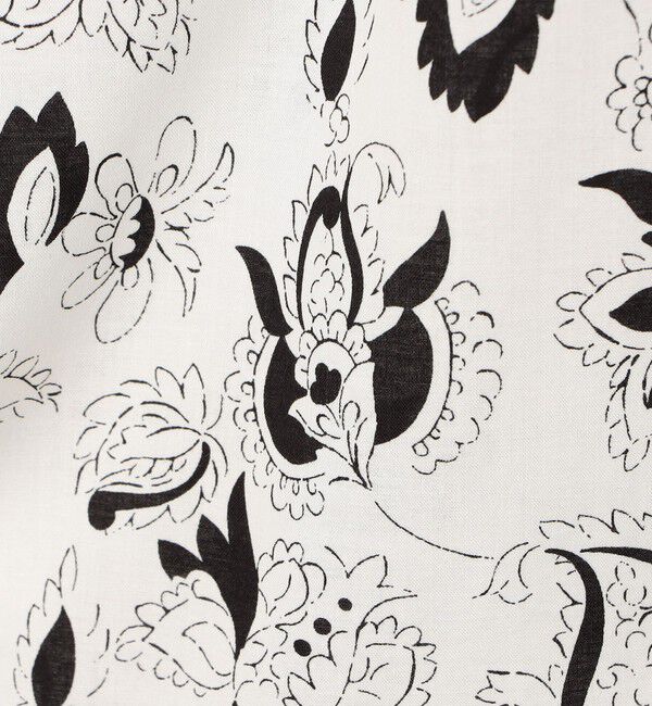 SOULEIADO「コットンローンプリント クルーネックブラウス」|シャツ・ブラウス|