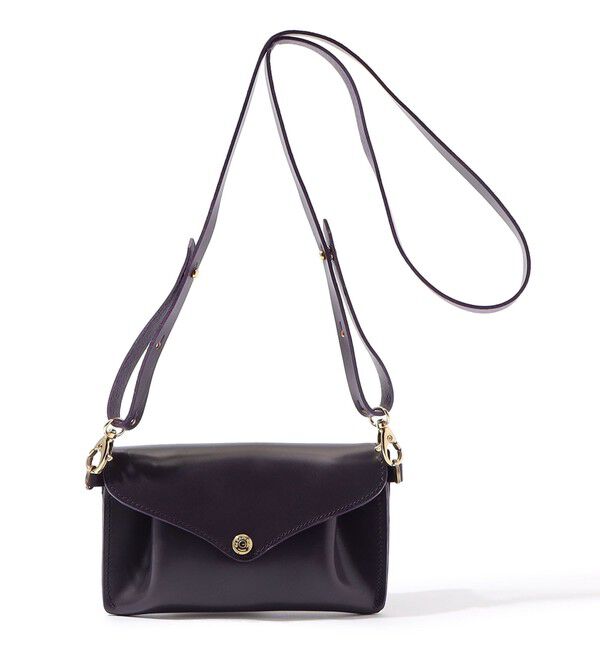 TOMORROWLAND GOODS「GLENROYAL ブライドルレザー ショルダーミニバッグ」|ショルダー・メッセンジャー|77 パープル