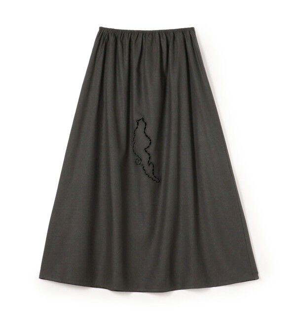 TOMORROWLAND GOODS「BASE RANGE LEI SKIRT」|フレア|17 チャコールグレー