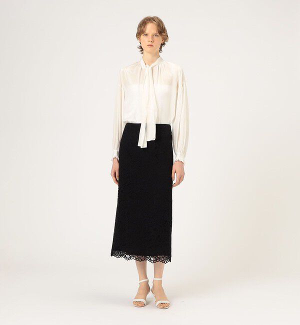 Ballsey「フラワーコードレース ペンシルタイトスカート」|タイト|