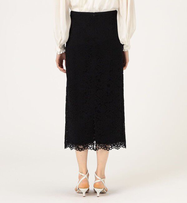 Ballsey「フラワーコードレース ペンシルタイトスカート」|タイト|