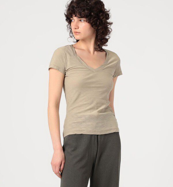 JAMES PERSE「スラブジャージー ＶネックＴシャツ WUA3695」|Tシャツ・カットソー|