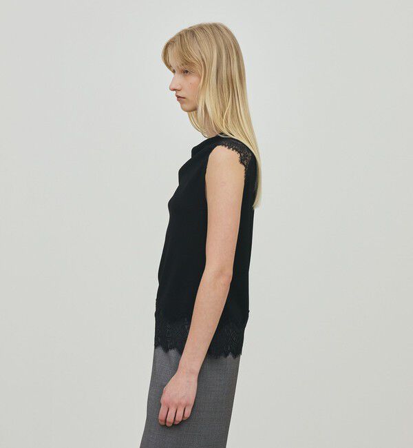 DES PRES「レースコンビニット ドレーププルオーバー」|ニット・セーター|