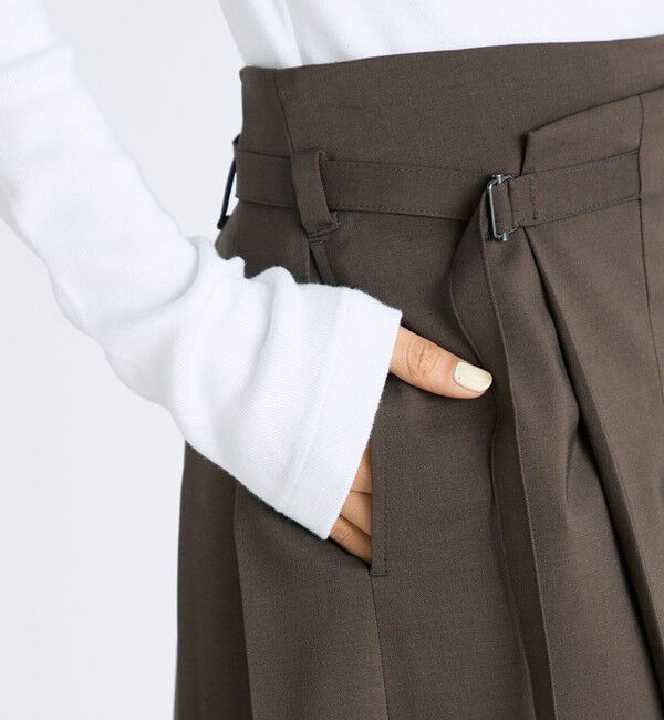 Edition「ウールライク ラッププリーツスカート」|スカート|