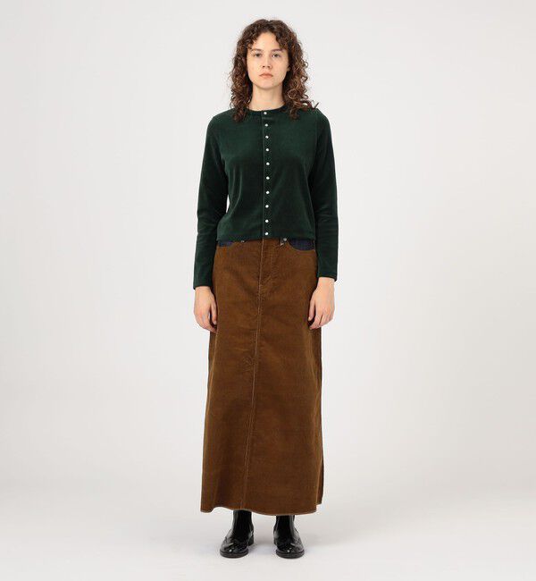 TOMORROWLAND BUYING WEAR「UNION LAUNCH INDIGO&times;CAMEL ロングスカート」|台形|