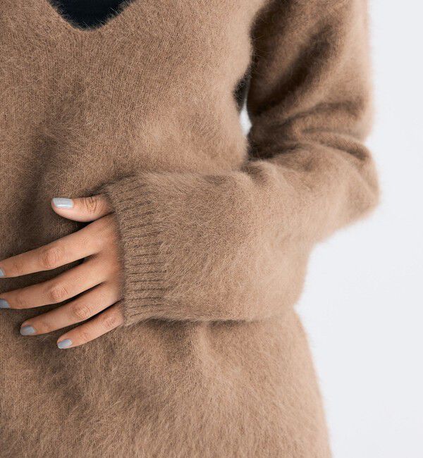 Edition「フォックスシャギー Vネックニット」|ニット・セーター|