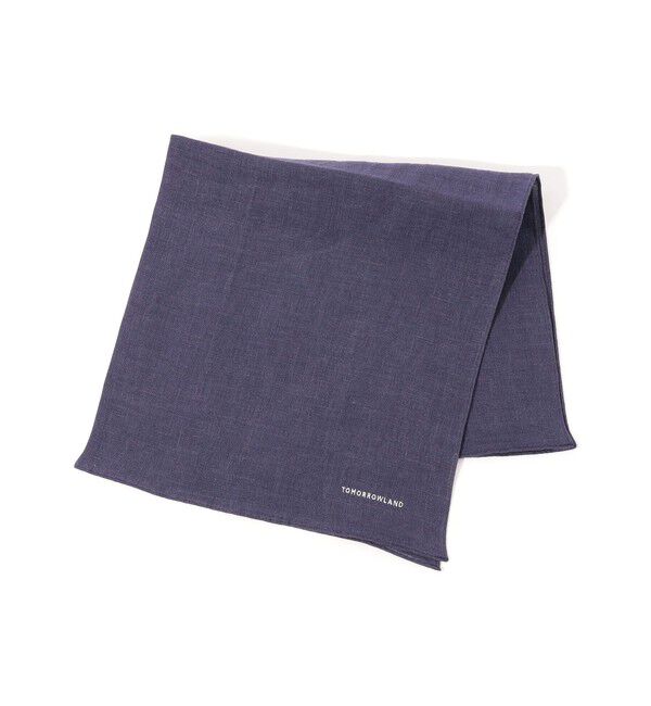 TOMORROWLAND GOODS「TOMORROWLAND リネンハンカチ」|ハンカチ|67 ネイビー