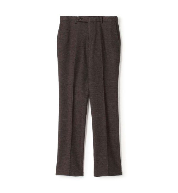 TOMORROWLAND MENS「ウールコットン ダブルジャガード ノープリーツシャーリングパンツ」|スラックス|48 ダークブラウン系