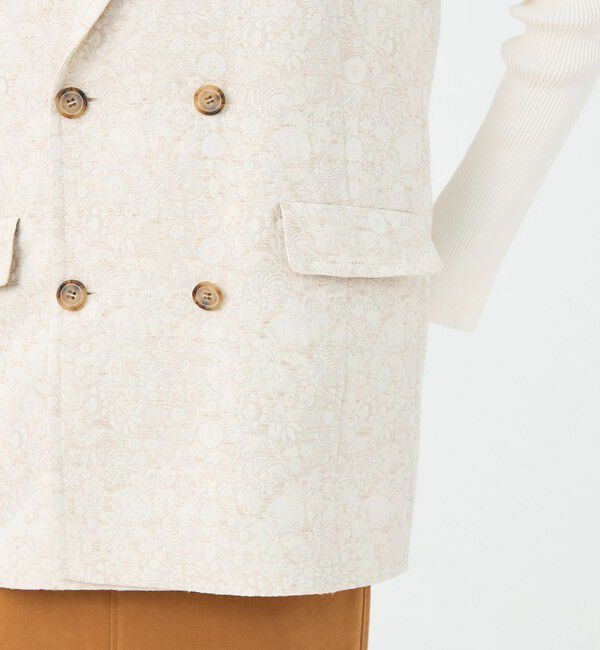 SOULEIADO「ボタニカルジャカード ダブルブレストジレ」|ベスト・ジレ|