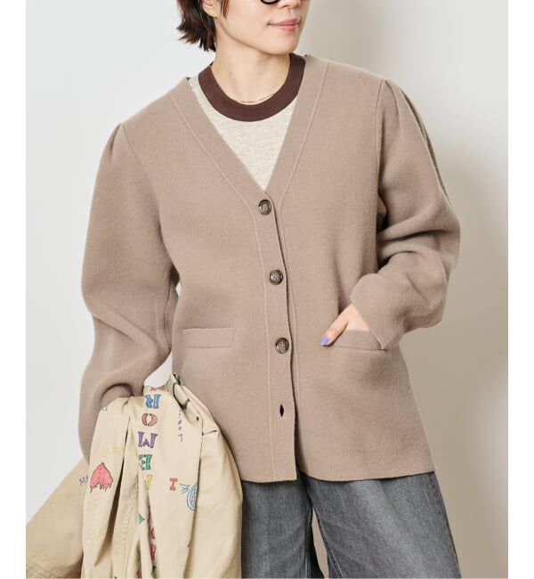  「ROYAL FELT KNIT ジャケット」|ニット・セーター|ベージュ