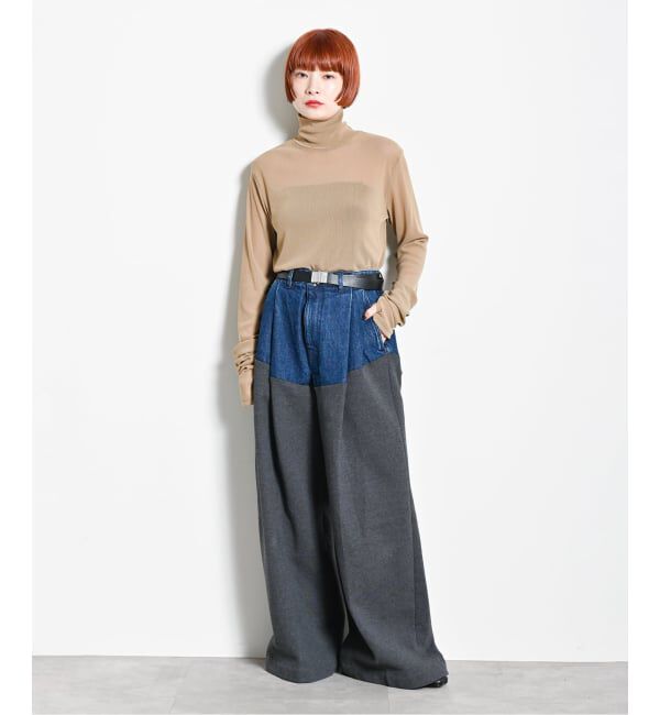  「《追加2》SHEER HIGH NECK TOP：カットソー」|Tシャツ・カットソー|