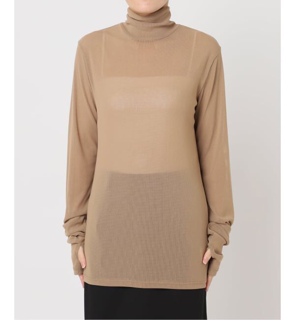  「《追加2》SHEER HIGH NECK TOP：カットソー」|Tシャツ・カットソー|