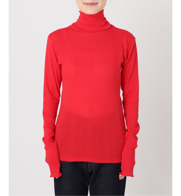 SLOBE IENA「《追加》MILLER/ミラー SLOBE別注 SHEER RIB タートルネック」|Tシャツ・カットソー|