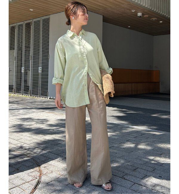 SLOBE IENA「リネンコットンレギュラーシャツ」|シャツ・ブラウス|
