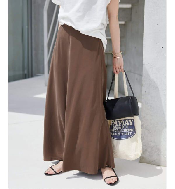 SLOBE IENA「《3サイズ展開/WEB限定/追加4》フィブリルマーメイドフレアスカート」|スカート|