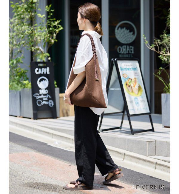 SLOBE IENA「《WEB限定/追加》LE VERNIS パラコードハンドルメッシュバック 235-211505」|ショルダー・メッセンジャー|