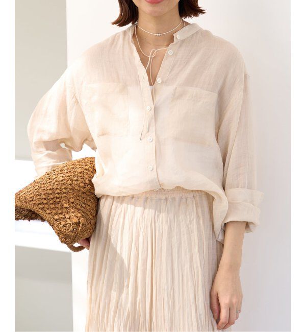 IENA「《追加》ラミーバンドカラーシャツ」|シャツ・ブラウス|