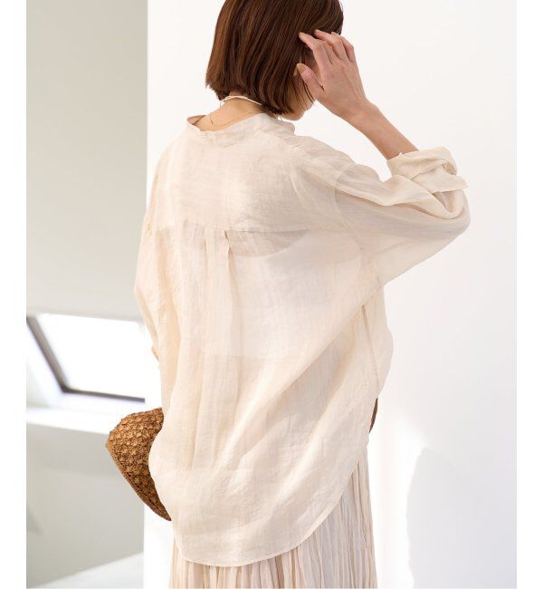 IENA「《追加》ラミーバンドカラーシャツ」|シャツ・ブラウス|