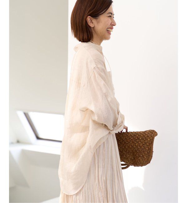 IENA「《追加》ラミーバンドカラーシャツ」|シャツ・ブラウス|