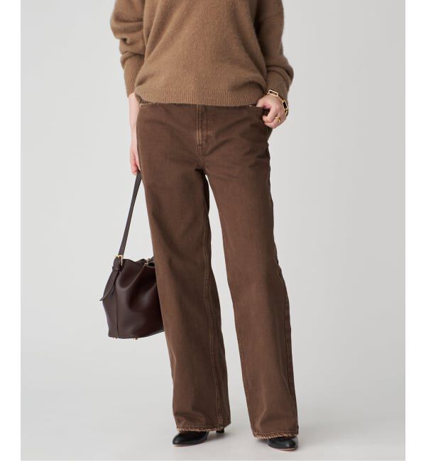 VERMEIL par iena「upper hights アッパーハイツ THE NIECE MID-RISE 103312602CHO」|デニム|ブラウン