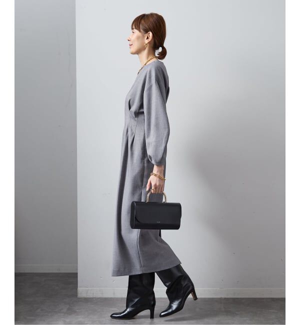 VERMEIL par iena「《追加2》P/Ryツイルウエストシェイプワンピース」|ワンピース|